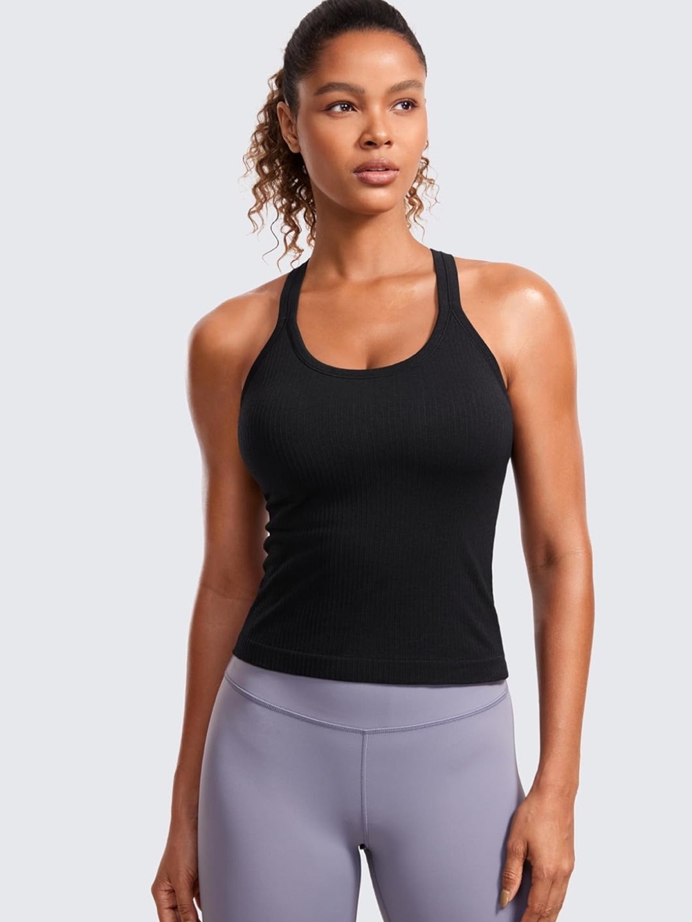Ribbed Racerback Tank Top